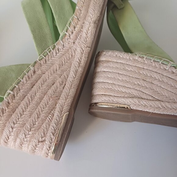 Franco Sarto Light Green Wedge Ankle Strap Sandals Size 8.5 - Picture 7 of 9